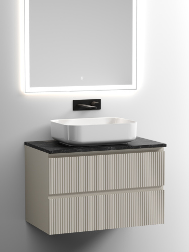 Столешница Sancos TT80A1 80х50 накладная цвет черный - фото 4